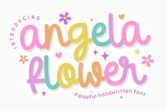 Angela Flower Font for Creative Typography Projects