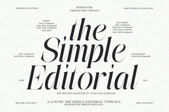 The Simple Editorial Font for Elegant Typography Projects